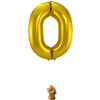 Gouden Folieballon Cijfer 0 - 86 cm